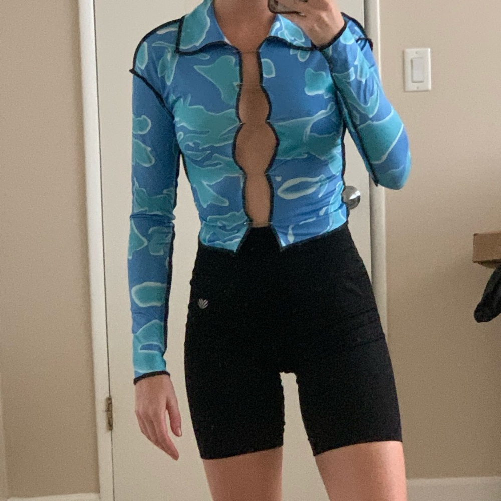 Shein colorful safety pin top